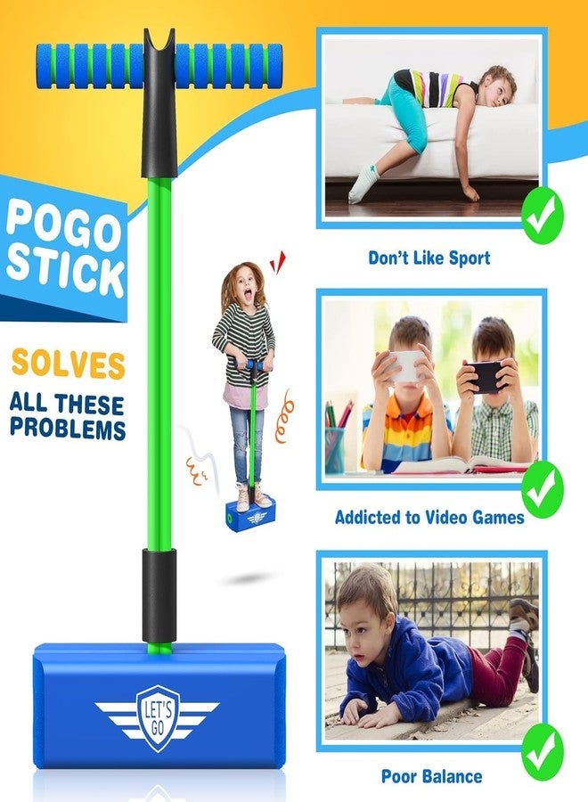 ABUDIT Pogo Stick for Boys Girls, Foam Pogo Jumper for Kids Gifts Outdoor Toys for Toddlers Age 3 and Up Garden Boys Girl Gifts | Pogo Jump Makes Pop Sounds [Multicolor] - Image 4
